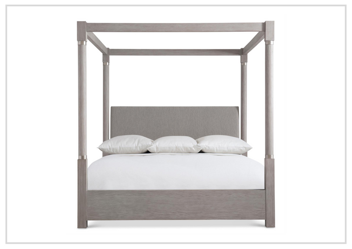 Bernhardt Trianon Upholstered Canopy Bed in Gris Finish-sofabed