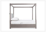 Bernhardt Trianon Upholstered Canopy Bed in Gris Finish-sofabed