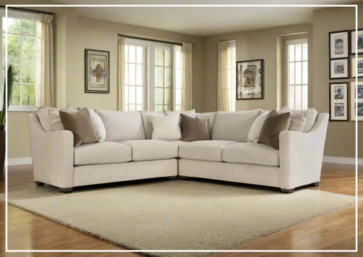 Bernhardt Ventura Fabric Sectional in Beige-sofabed.com