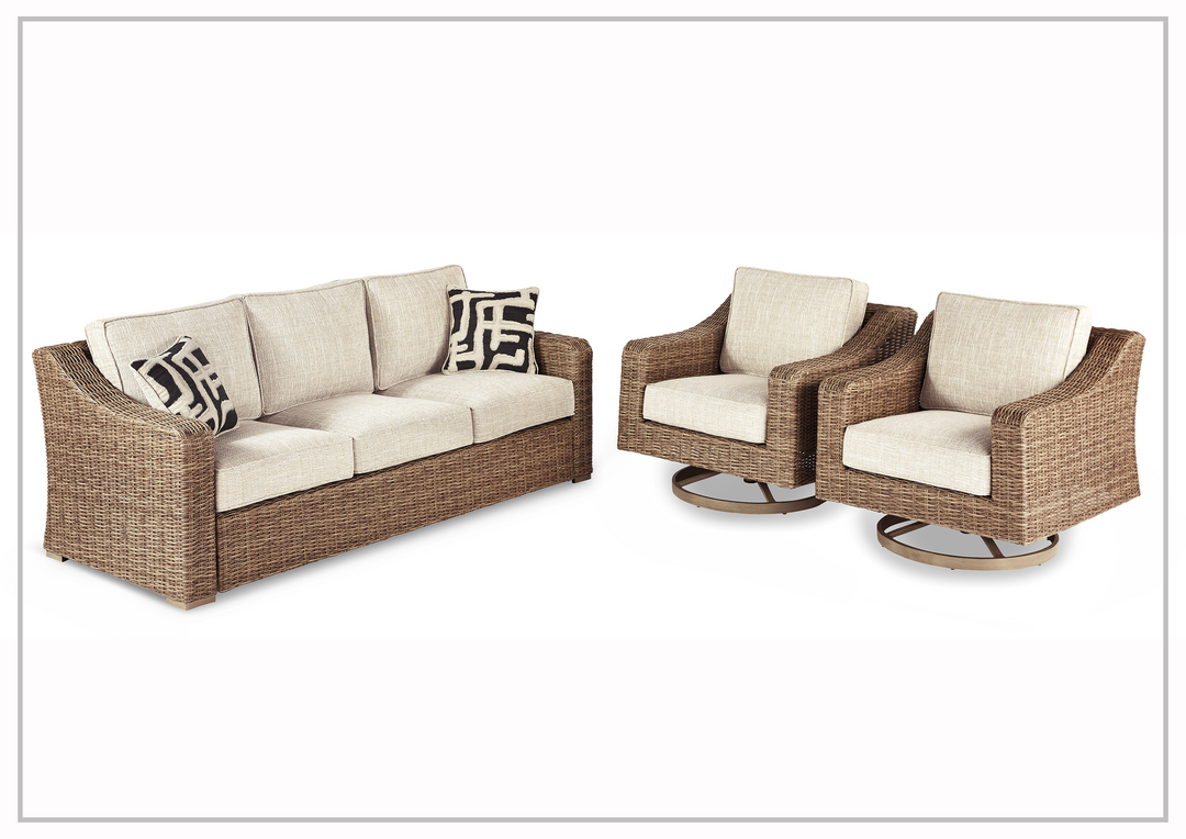 Gio Italia Borgata 3-Piece Outdoor Sofa & Lounge Chair Set