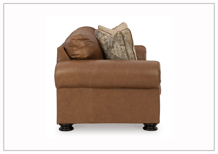 Gio Italia Crescentia Brown Leather 3-Seater sofa