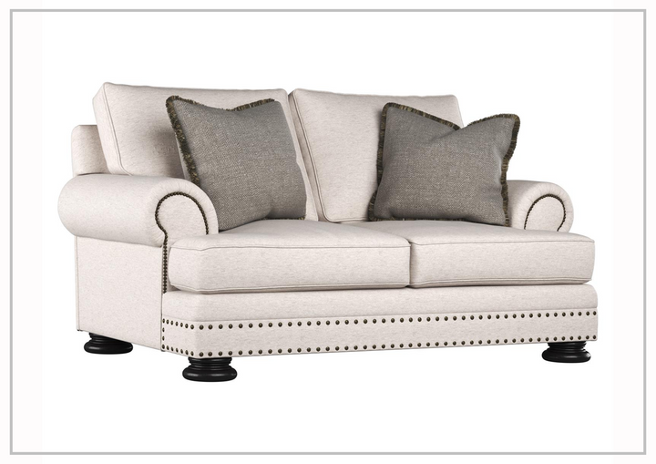 Bernhardt Foster Fabric Loveseat With Rolled Arms