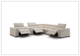 Gio Italia Aventura L-Shaped Fabric Power Reclining Sectional Sofa-Sofabed