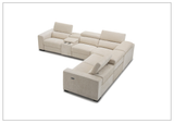 Gio Italia Aventura L-Shaped Fabric Power Reclining Sectional Sofa-Sofabed