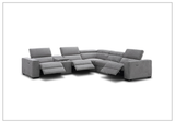 Gio Italia Aventura L-Shaped Fabric Power Reclining Sectional Sofa-Sofabed