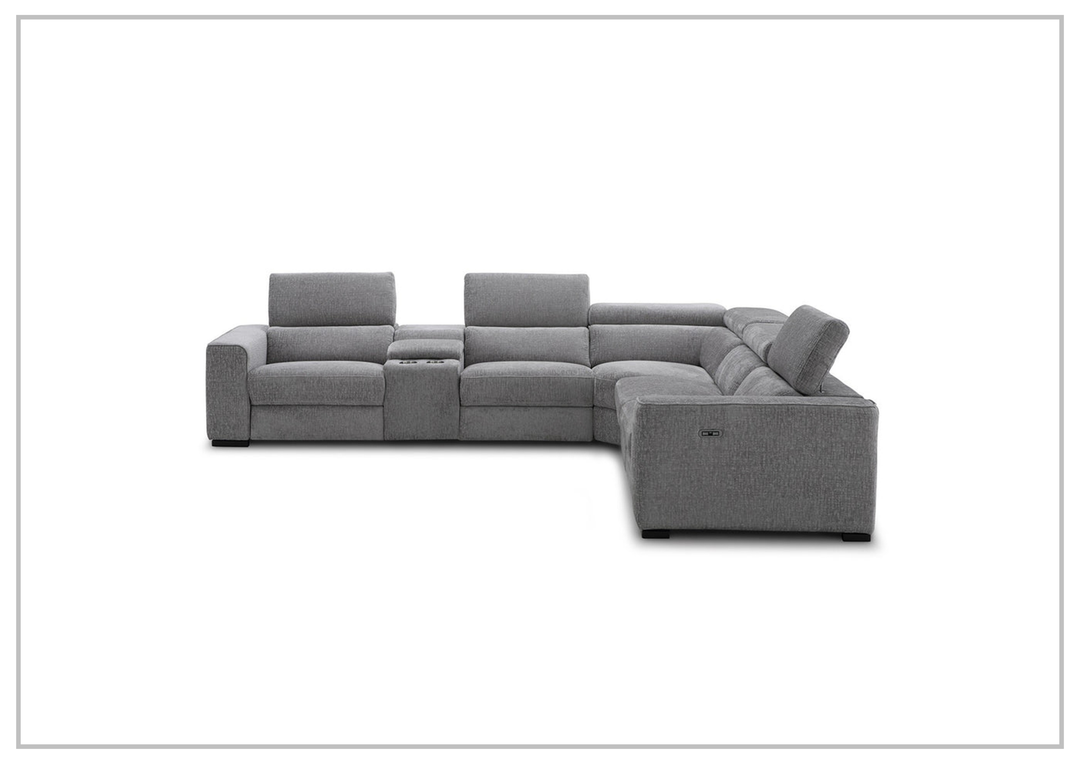 Gio Italia Aventura L-Shaped Fabric Power Reclining Sectional Sofa-Sofabed