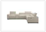 Gio Italia Aventura L-Shaped Fabric Power Reclining Sectional Sofa-Sofabed