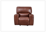 Gio Italia Bennett Power Leather Chair in Brown