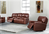 Gio Italia Bennett Power Leather Chair in Brown