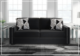 Gio Italia Glenton 2 Seater Fabric Sofa in Black