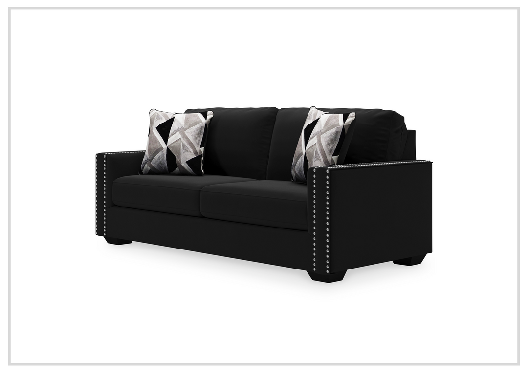 Gio Italia Glenton 2 Seater Fabric Sofa in Black