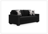 Gio Italia Glenton 2 Seater Fabric Sofa in Black