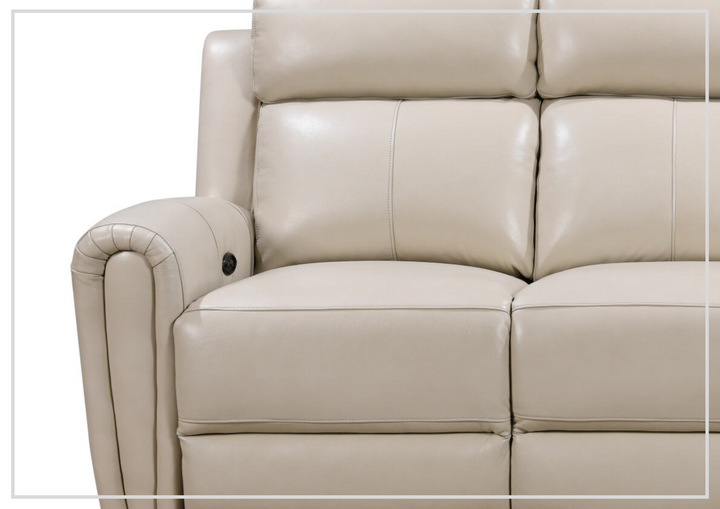 Gio Italia Jaspero Power Leather 3 Seater Sofa