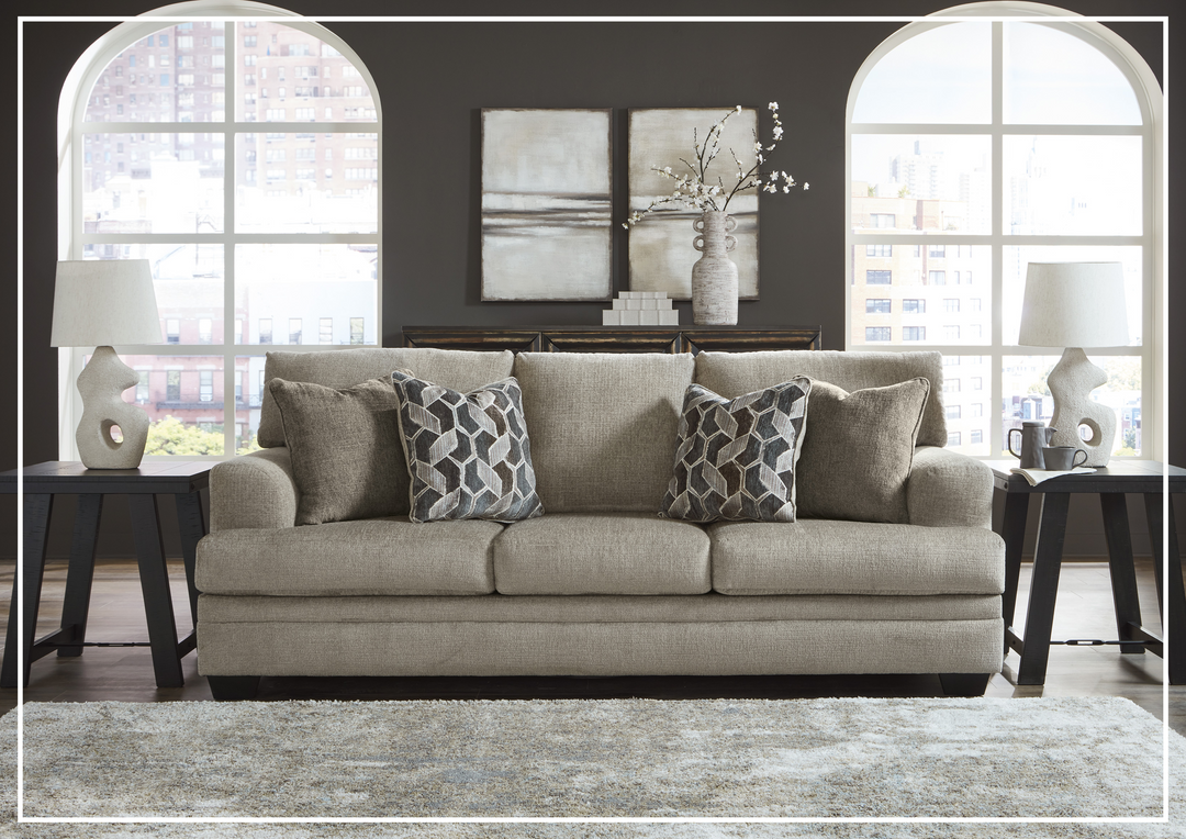 Gio Italia Seabrook 3-Seater Sofa  in Taupe Finishes