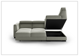 Luonto Halti Fabric Full XL Sectional Sleeper With Chaise Storage