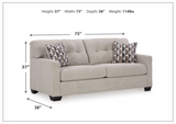 Gio Italia Marston Fabric Sofa In Light and Dark Color Options