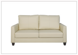 Gio Italia Nova Queen Leather Sleeper Sofa With Wood and Chrome Legs