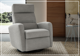 Sloped Fabric Power Recliner Chair in Power and Manual Options