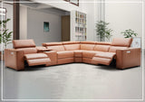 Gio Italia Aventura L-Shaped Leather Power Reclining Sectional Sofa