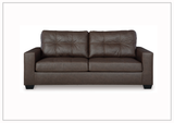 Gio Italia Bellagio Fabric Queen Faux Leather Sleeper Sofa