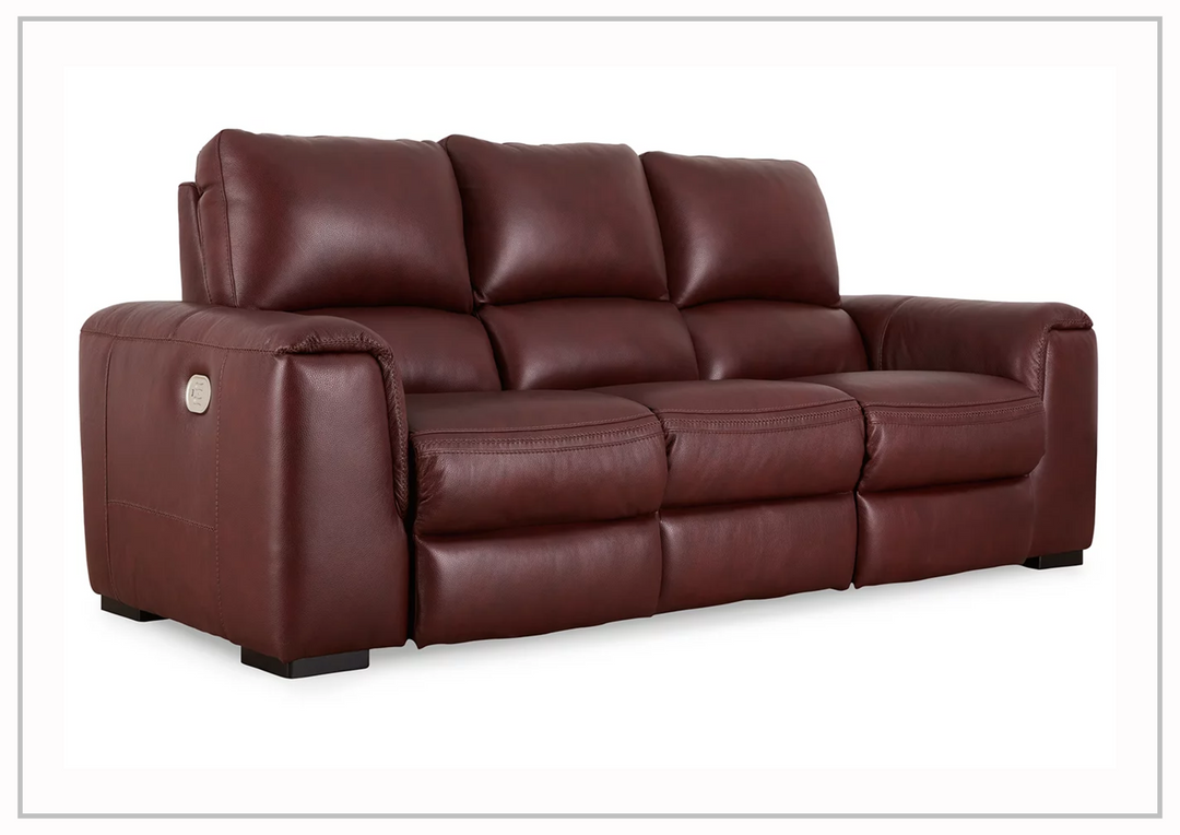 Adriano Premium Leather Dual Power Reclining Sofa-Sofabed