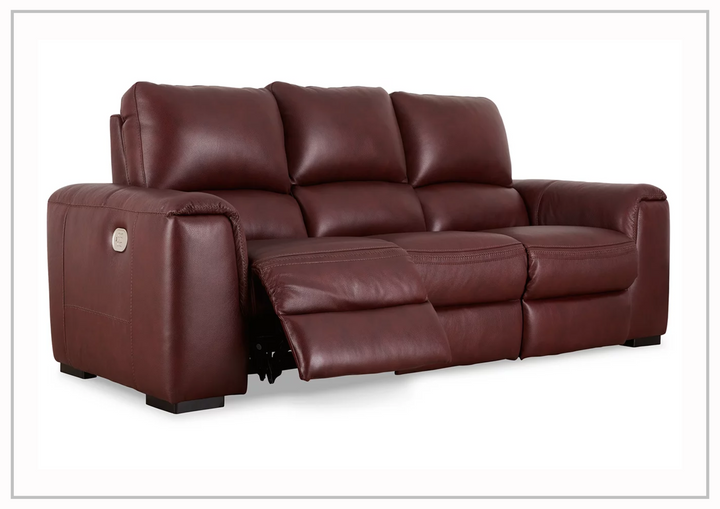 Adriano Premium Leather Dual Power Reclining Sofa-Sofabed