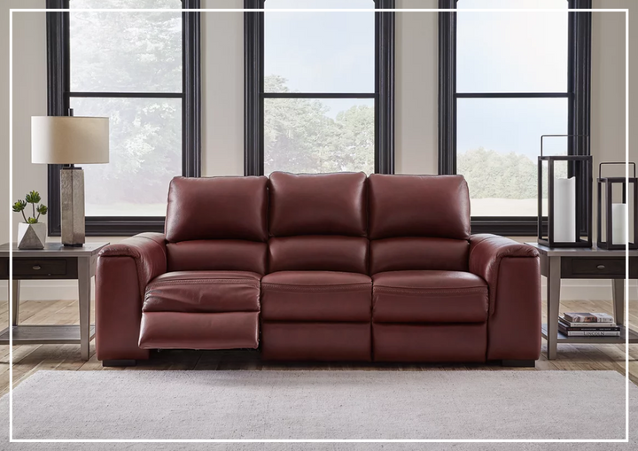 Adriano Premium Leather Dual Power Reclining Sofa-Sofabed