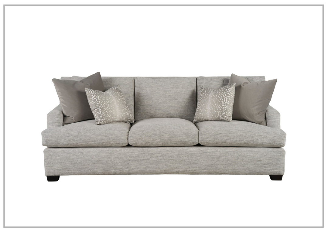 Universal Furniture Emmerson Fabric 3-Seater Sofa in Maverick Silver with Pillows