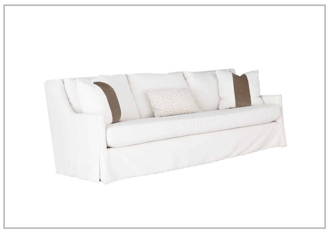 The Universal Furniture Hudson 3-Seater Sofa in Nomad Snow with Pillows