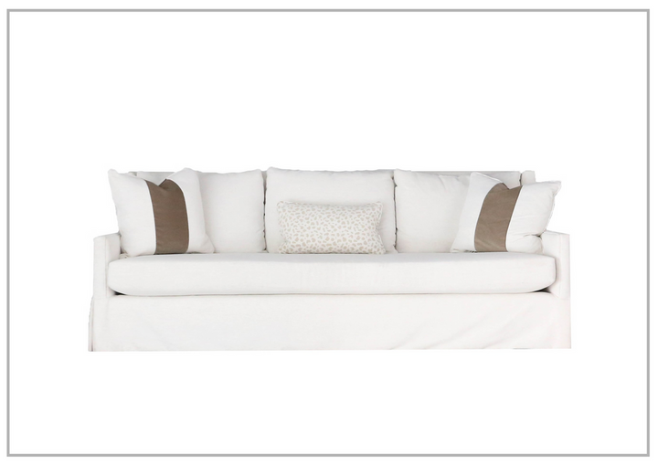 The Universal Furniture Hudson 3-Seater Sofa in Nomad Snow with Pillows