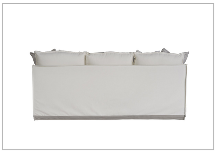 Universal Furniture Siesta Key Stationary Fabric Sofa in White With Pillows