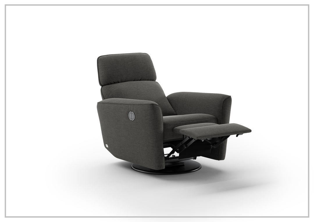 Welted Fabric Power Recliner Chair in Power and Manual Options