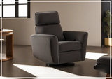 Welted Fabric Power Recliner Chair in Power and Manual Options