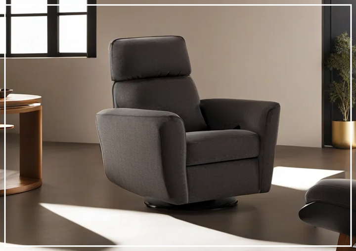 Welted Fabric Power Recliner Chair in Power and Manual Options