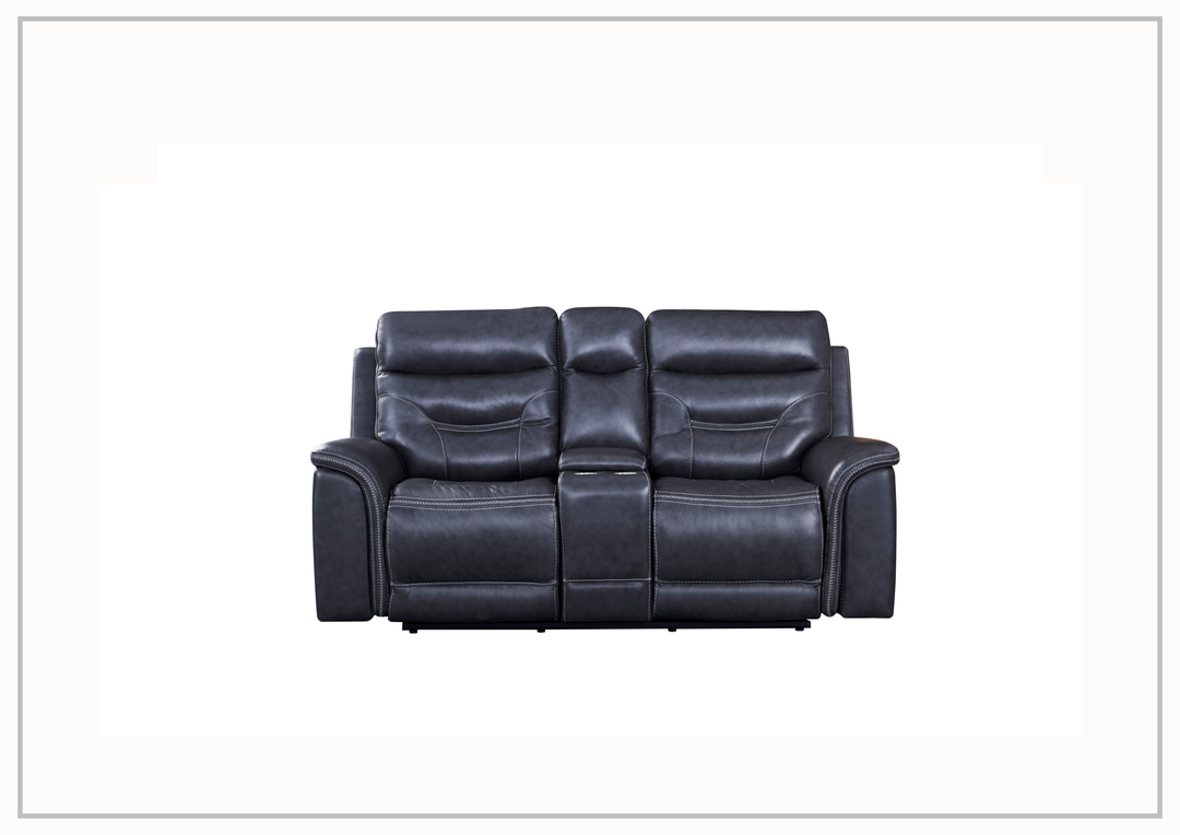 Gio Italia Home Baldwin Power Reclining Leather Loveseat-SOFABED