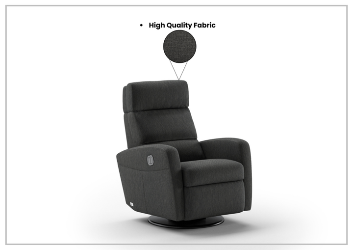 Sloped Fabric Power Recliner Chair in Power and Manual Options