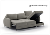 Delta 3-Seater Full XL Sectional Sofa Sleeper With Reversible Chaise-SOFABED