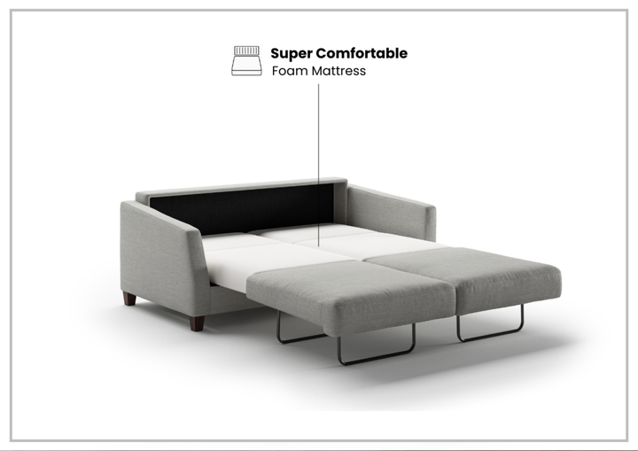 Luonto Monika Fabric King Sleeper Sofa Bed With Wood or Chrome Legs