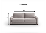 Luonto Belton Gray Fabric Sofa Sleeper With Manual or Power Option