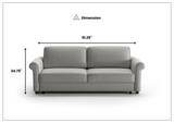 Charleston King Sleeper Sofa in Gray Goose Color - Sofabed