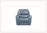 Bristol Glider Recliner Leather Chair In Blue Color-SOFABED