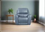 Bristol Glider Recliner Leather Chair In Blue Color-SOFABED