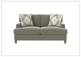 Bernhardt Mila Fabric Loveseat with Plush Feather Down Cushion