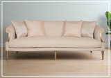 Klaussner Clarkson Three-Seater Sofa with Long Cushions and Rolled Arms