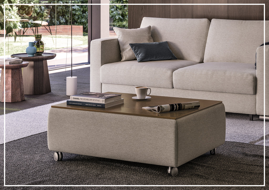 Functional Coffee Table with Casters-SOFABED