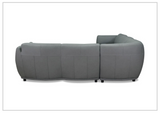 Hydeline Moon 3-Piece Sectional Sofa in Top-Grain Leather