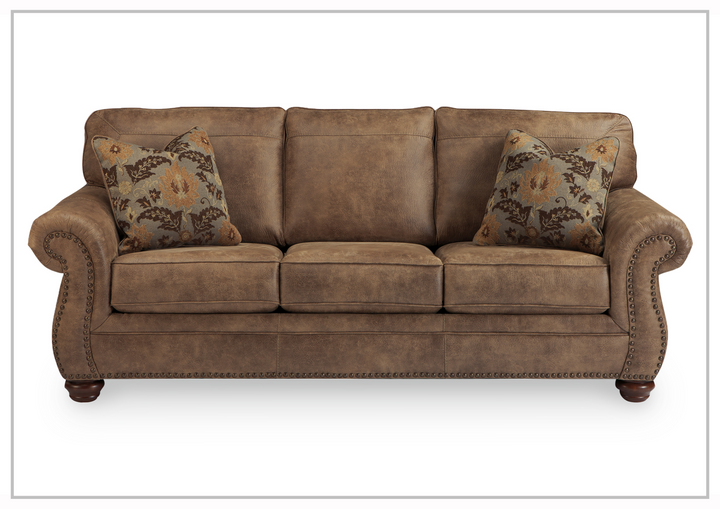 Gio Italia Lavenglen Brown 3-Seater Sofa with Rolled Arms