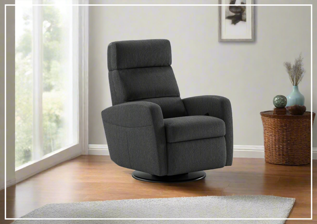 Sloped Fabric Power Recliner Chair in Power and Manual Options-SOFABED