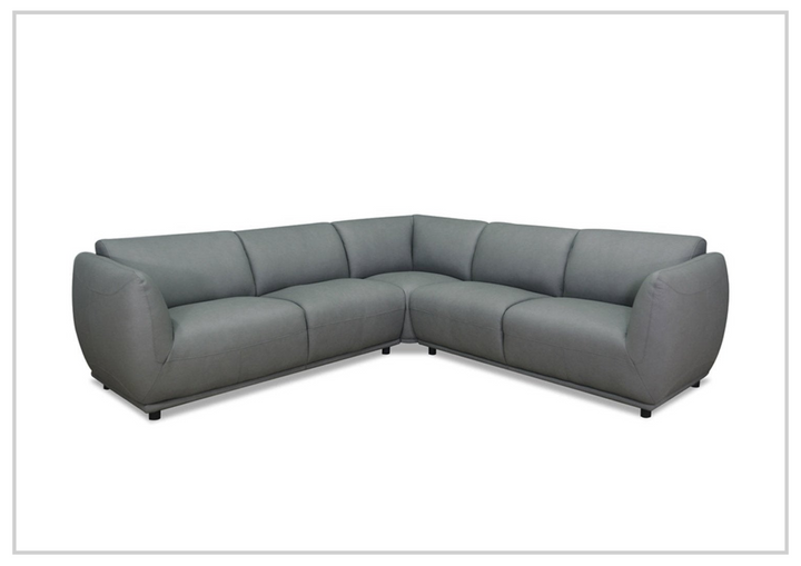 Hydeline Moon 3-Piece Sectional Sofa in Top-Grain Leather