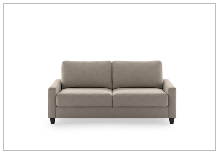 Luonto Nico Fabric Queen Sleeper Sofa With Nest Function and Walnut or Chrome Leg Finish